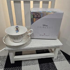 🐭Disney 100 Anniversary Jasmine Teacup & Saucer - English Ladies Co. - NIB
